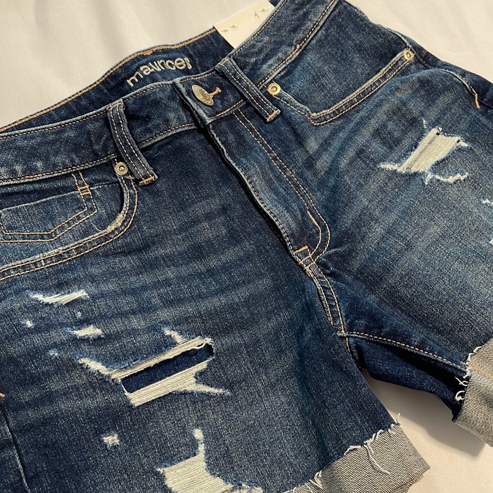 Maurices Destructed Boyfriend Denim Shorts - Picture 5 of 8